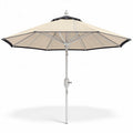 Outdoor patio umbrella with aluminum frame and beige canopy 230 x 230 x 250cm