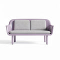 Purple plastic sofa with gray upholstery for living room seating 150 x 75 x 70cm